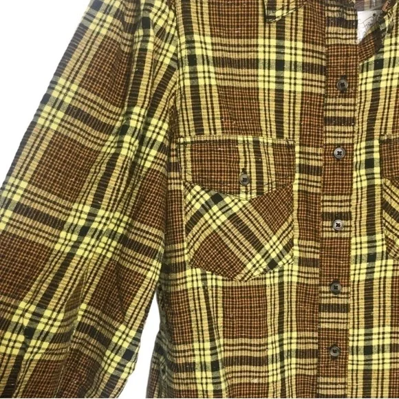 Free People Sun City Plaid Distressed Shirt. NWT Size Small. - Picture 6 of 10